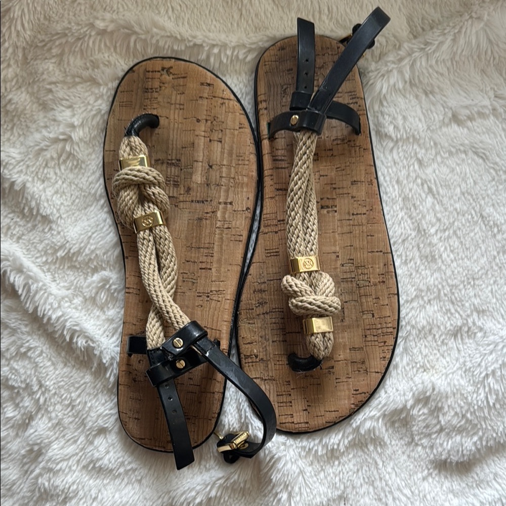 Michael kors and Rope Sandals with Black Straps
